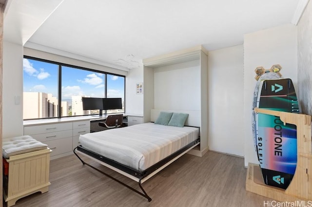 bedroom featuring hardwood / wood-style floors