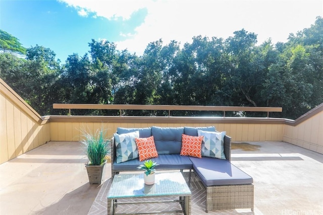 view of patio / terrace featuring outdoor lounge area