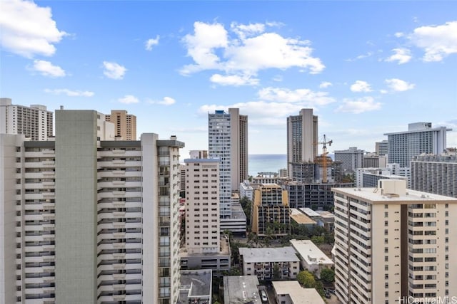 view of city featuring a water view