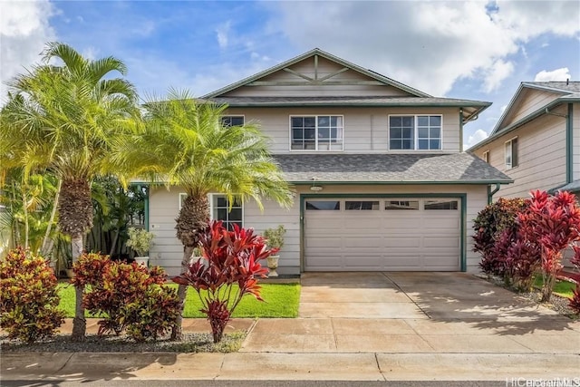 view of front facade with a garage