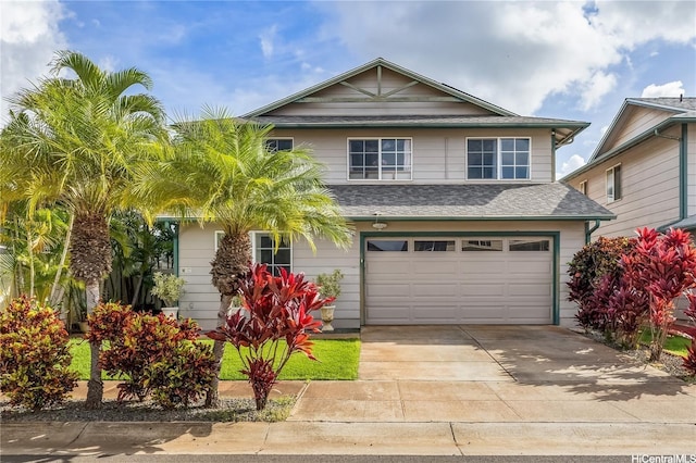 91-219 Naina Pl, Ewa Beach, HI 96706 - view of front of home featuring a garage, driveway, and roof with shingles
