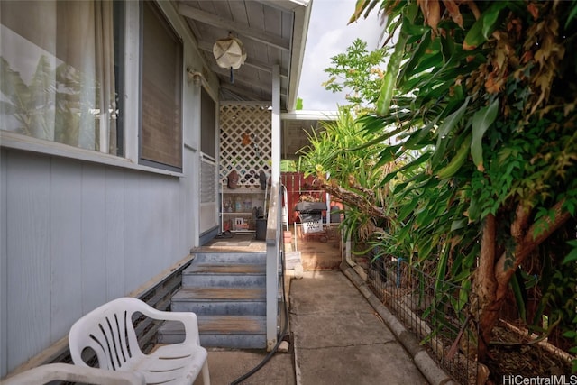 view of doorway to property