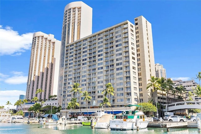 view of property featuring a water view