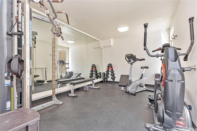 view of exercise room