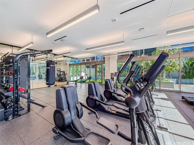 view of exercise room