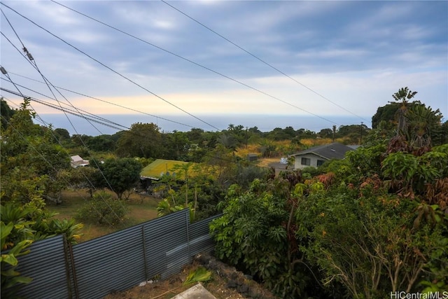 view of aerial view at dusk