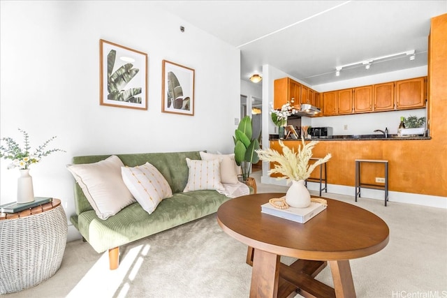 2522 Date St Unit 304, Honolulu, HI 96826 - living room with light carpet and track lighting