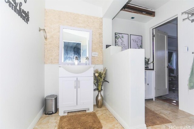 bathroom featuring vanity