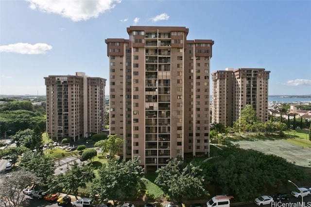 view of property with a water view