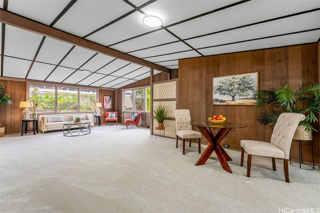 interior space with lofted ceiling