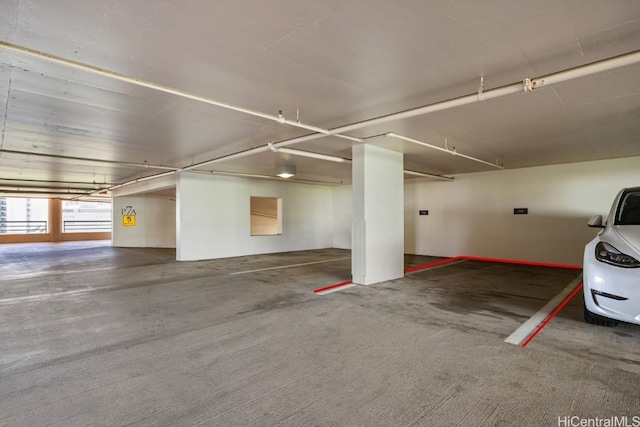 garage with a carport