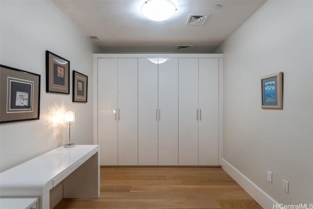 interior space featuring light hardwood / wood-style flooring