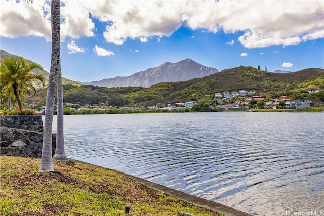 view of water feature featuring a mountain view