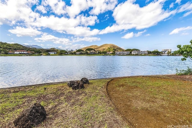 view of water feature featuring a mountain view