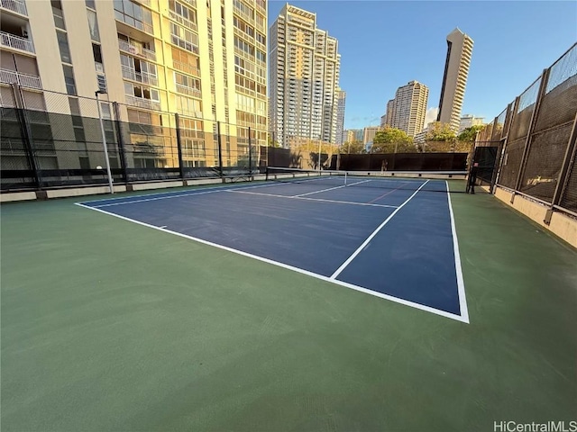 view of tennis court