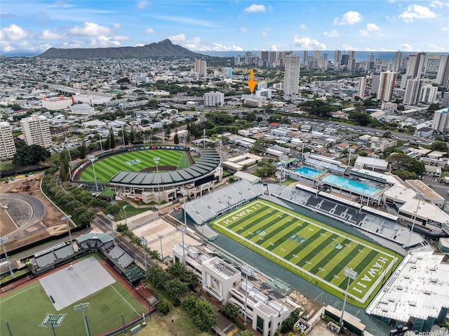 2875 S King St Unit 209, Honolulu, HI 96826 - bird's eye view with a view of city and a mountain view