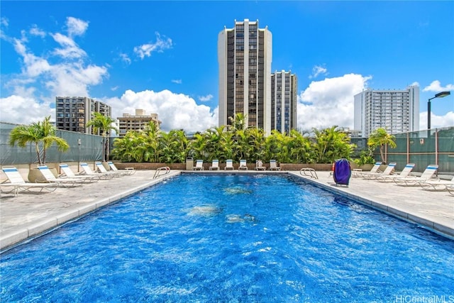 view of pool with a patio