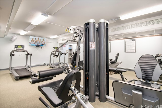 view of exercise room