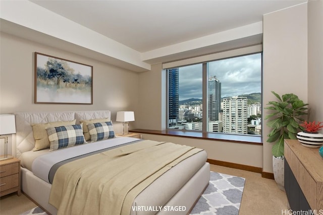 view of carpeted bedroom