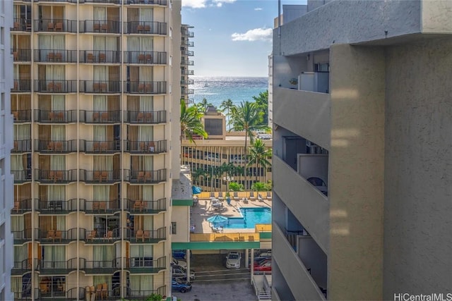 view of property featuring a water view