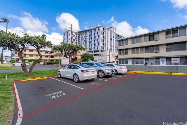 view of uncovered parking lot