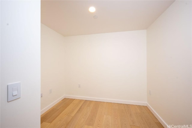 empty room featuring light hardwood / wood-style floors