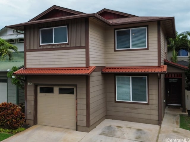 view of front of home featuring a garage