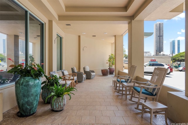 1314 Kalakaua Ave Unit 406, Honolulu, HI 96826 - view of patio with a city view
