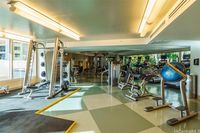 view of exercise room