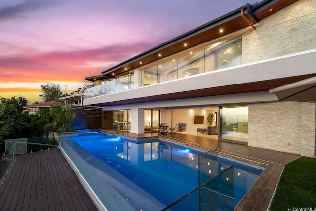 2809 Round Top Dr, Honolulu, HI 96822 - outdoor pool with a hot tub and a patio