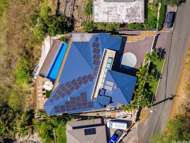 2809 Round Top Dr, Honolulu, HI 96822 - drone / aerial view of a pool area