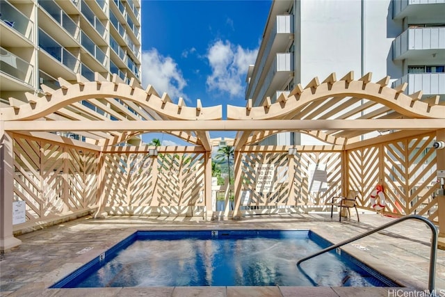 view of pool with a patio