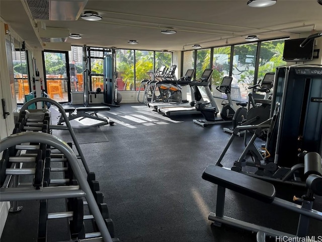 view of gym