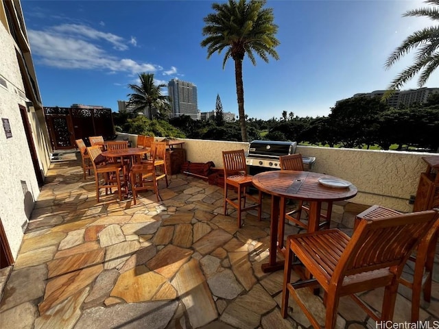 view of patio / terrace with area for grilling