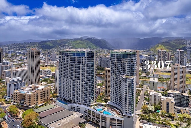 view of city with a mountain view