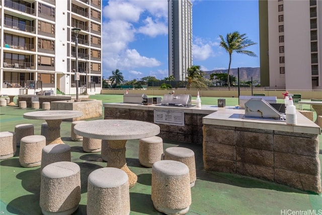 view of patio / terrace with area for grilling and grilling area