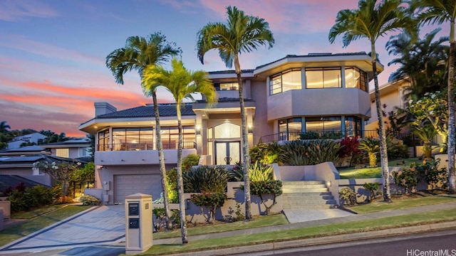 modern home with a garage