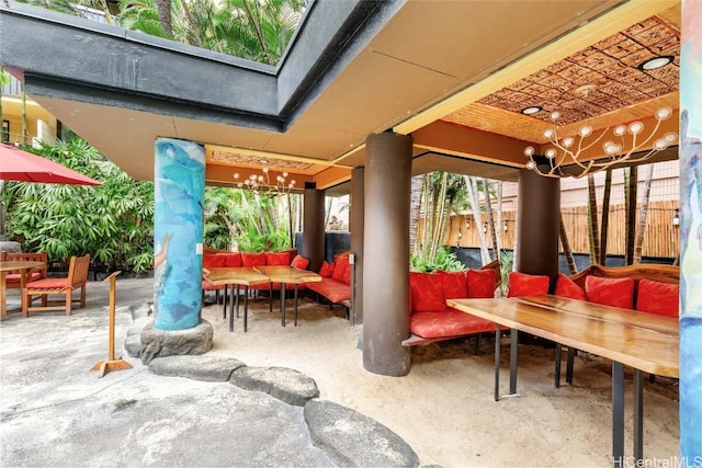 view of patio featuring outdoor lounge area