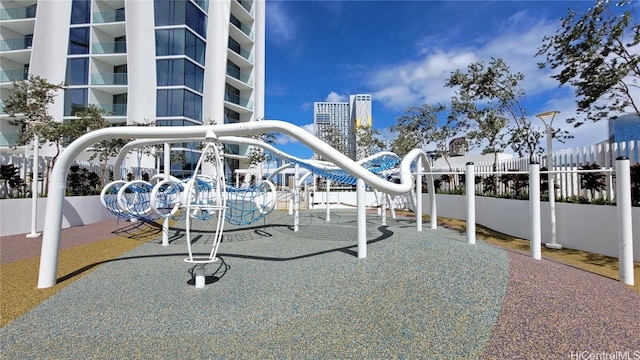 view of jungle gym