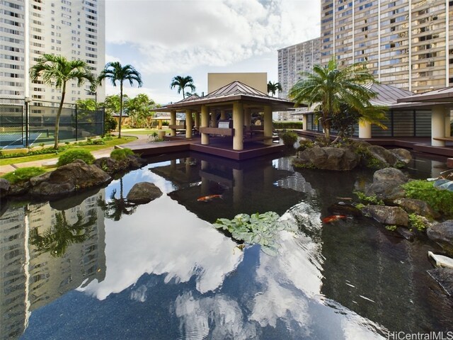 view of pool featuring a gazebo