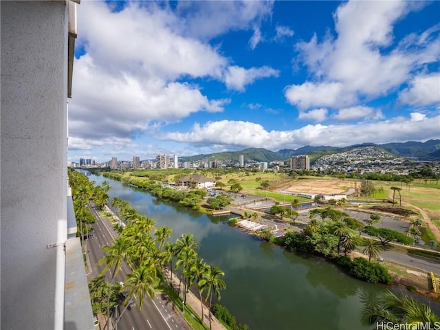 property view of water with a mountain view