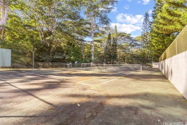 view of tennis court