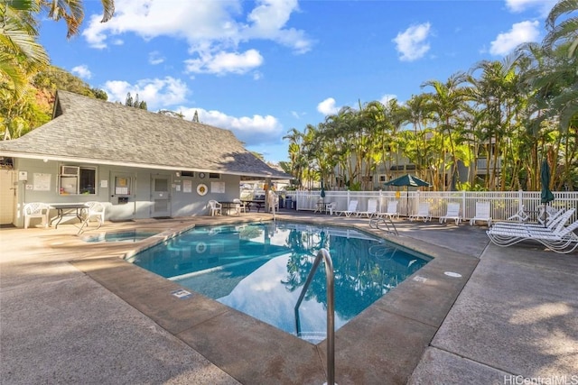 view of pool with a patio area