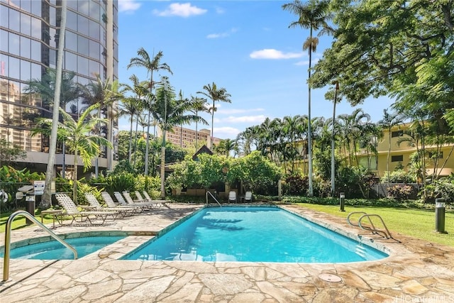 view of pool with a patio