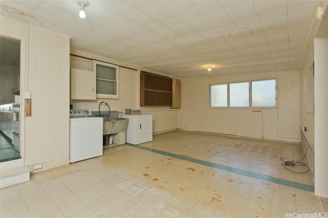 interior space featuring independent washer and dryer