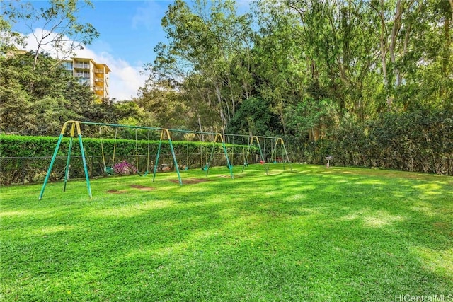 exterior space with a playground