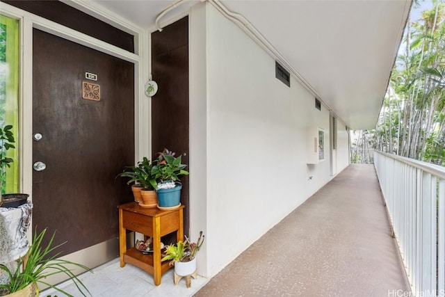 view of doorway to property