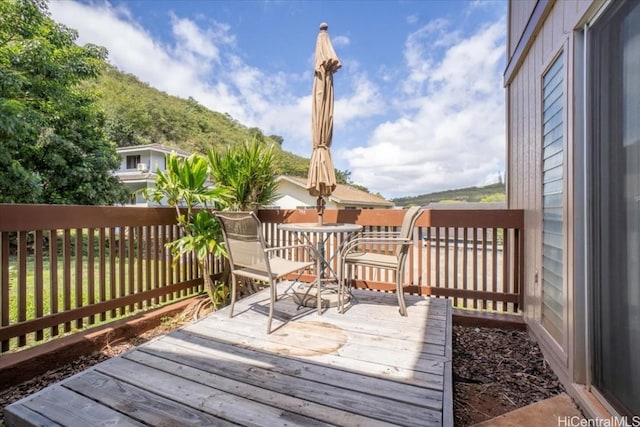 view of wooden terrace