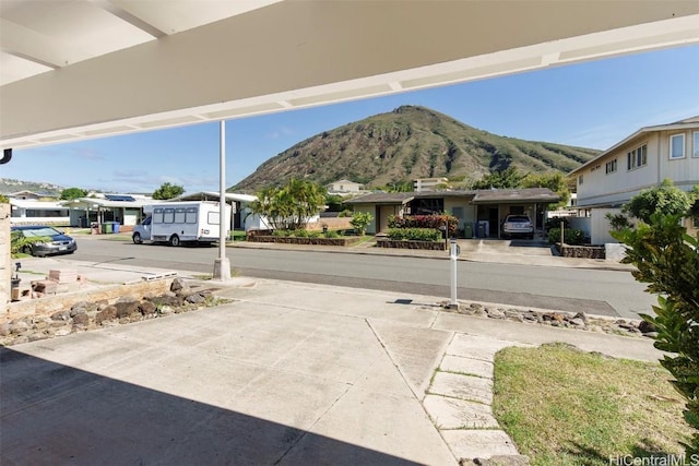 view of street featuring a mountain view