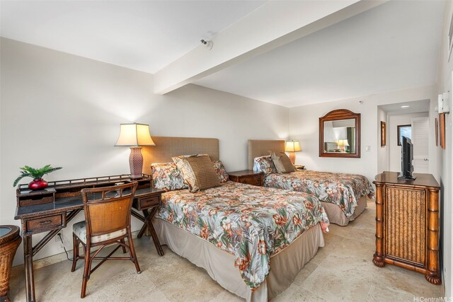 1330 Ala Moana Blvd Unit 3204, Honolulu, HI 96814 - bedroom with beam ceiling and baseboards